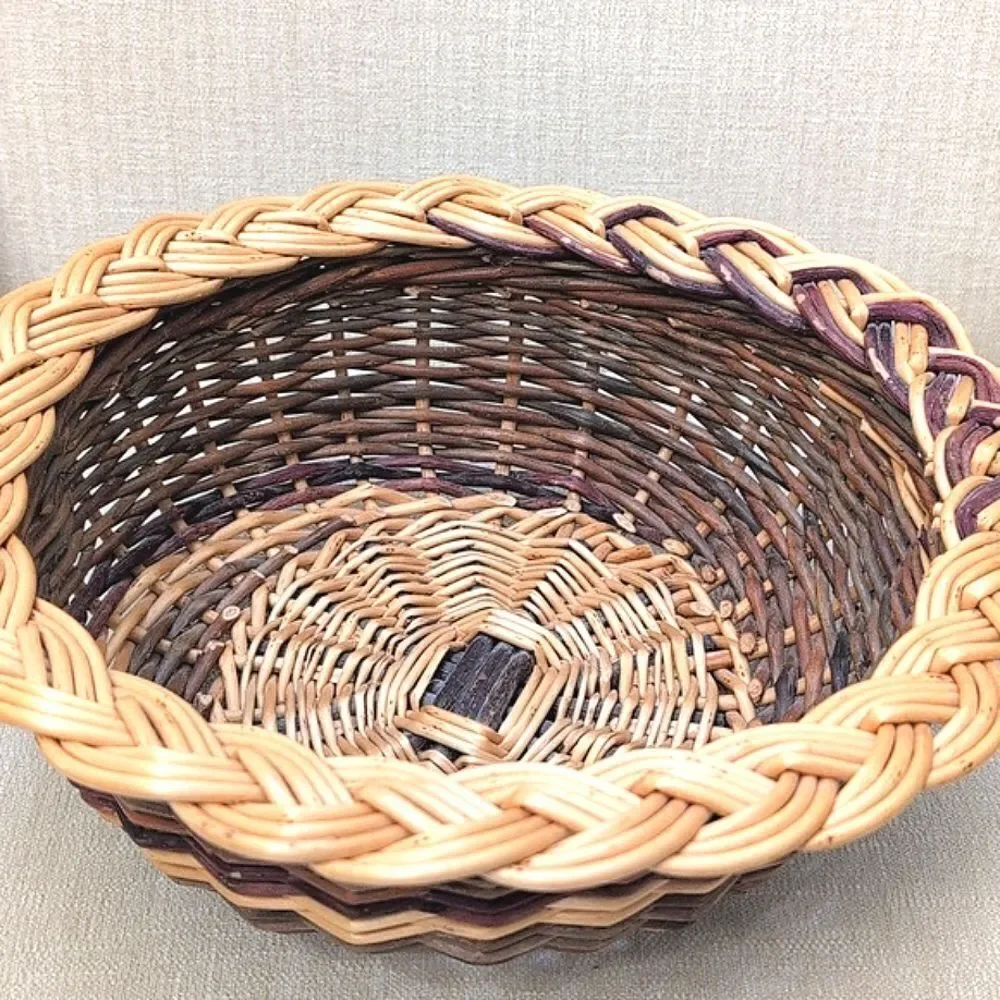 Vannerie L'Elyme Woven Wicker Basket Bowl